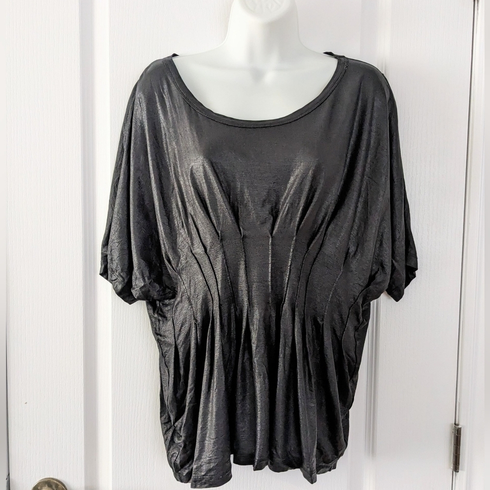 Maison Margiela shiny tunic shirt black Medium NOT perfect